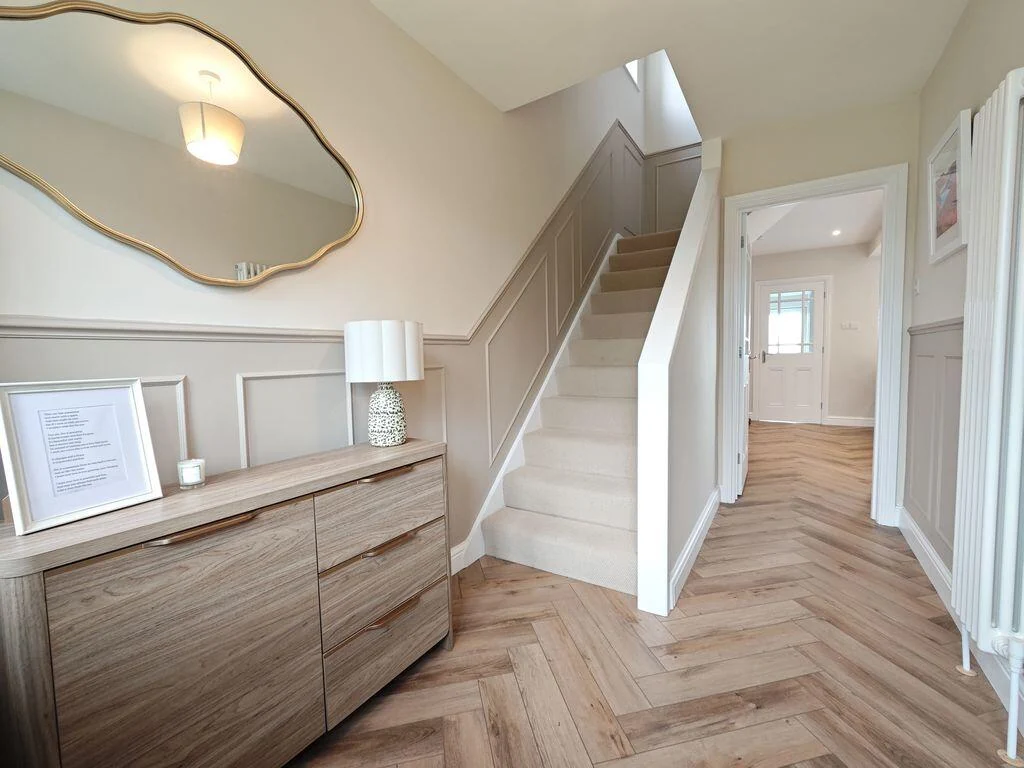 Hallway and stair panelling with a dado rail